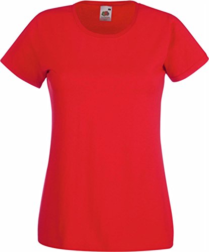 Basic T-Shirt "Valueweight" - für Damen Farbe rot Größe S von Fruit of the Loom
