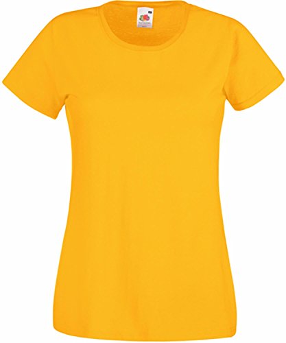 Basic T-Shirt "Valueweight" - für Damen Farbe sonnenblumengelb Größe XL von Fruit of the Loom