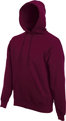 Classic Hooded Sweat - Farbe: Burgundy - Größe: L von Fruit of the Loom