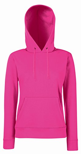 Classic Hooded Sweat - Farbe: Fuchsia - Größe: M von Fruit of the Loom