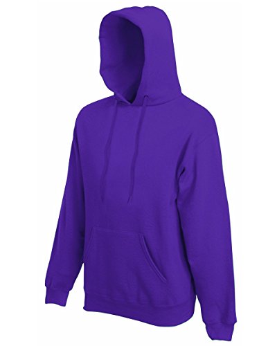 Fruit of the Loom Herren-Kapuzen-Sweatshirt Gr. Large, violett von Fruit of the Loom