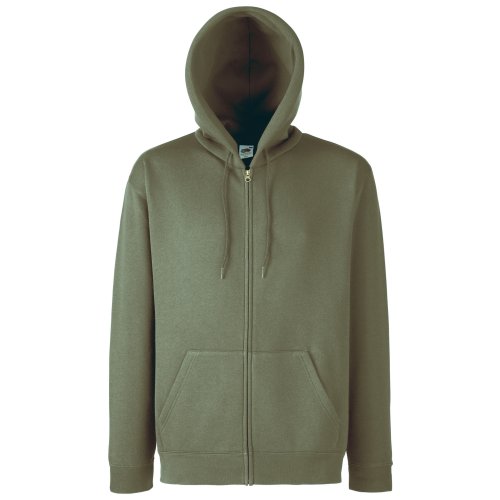 Classic Hooded Sweatjacke - Farbe: Classic Olive - Größe: XXL von Fruit of the Loom