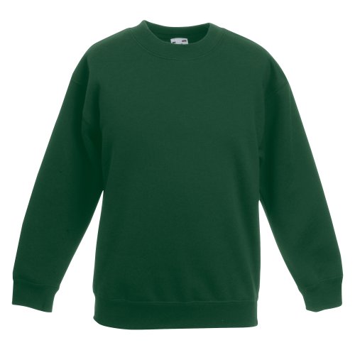 Classic Set-In Sweat Kids - Farbe: Bottle Green - Größe: 116 (5-6) von Fruit of the Loom