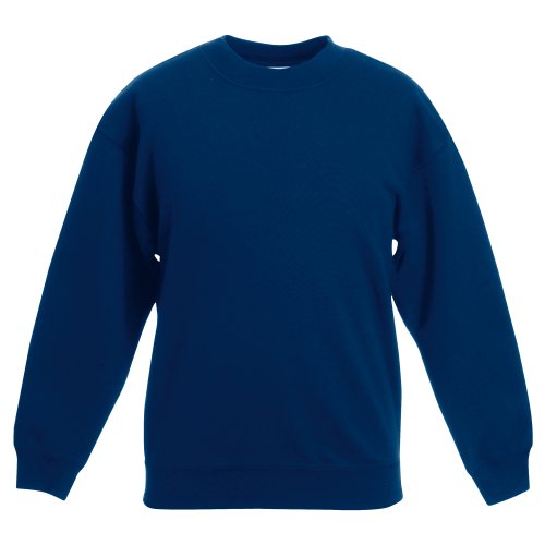 Fruit of the Loom Fruit of the Loom Kinder Unisex Classic 80/20 Set-In Sweatshirt 7-8 Navy von Fruit of the Loom