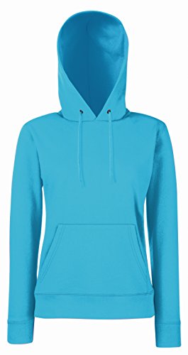 Damen Kapuzen Sweatshirt Hoodie Pullover Shirt verschiedene Größe und Farben - Shirtarena Bündel L,Azurblau von Fruit of the Loom