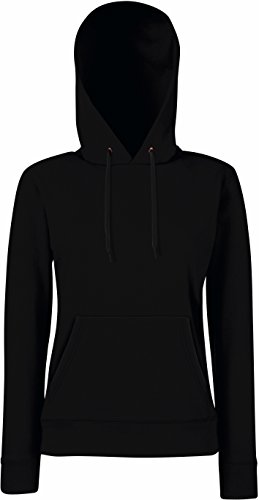 Damen Kapuzen Sweatshirt Hoodie Pullover Shirt verschiedene Größe und Farben - Shirtarena Bündel L,Schwarz von Fruit of the Loom