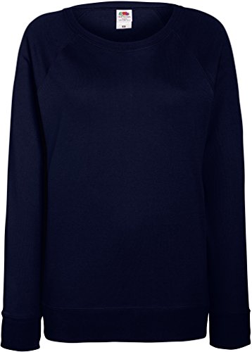 Damen Lightweight Raglan Sweat - In vielen tollen Farben Farbe Deep Navy Größe 2XL von Fruit of the Loom