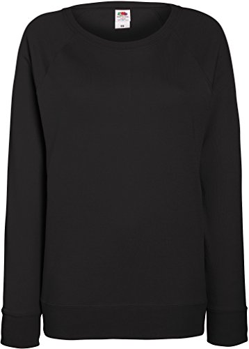 Damen Lightweight Raglan Sweat - In vielen tollen Farben Farbe Graphite Größe 2XL von Fruit of the Loom