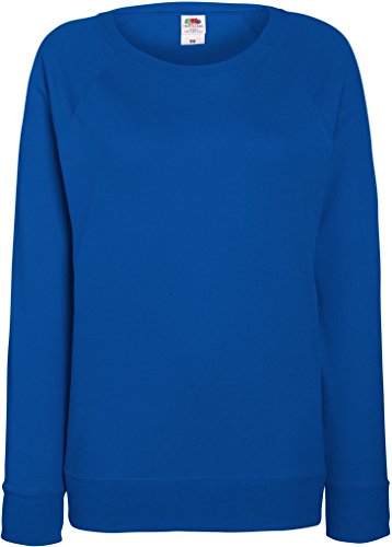 Damen Lightweight Raglan Sweat - In vielen tollen Farben Farbe Royal Größe XS von Fruit of the Loom