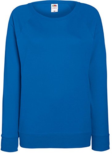 Damen Lightweight Raglan Sweat - In vielen tollen Farben Farbe Royal Größe XS von Fruit of the Loom