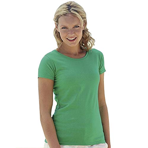 FOTL Lady Fit Valueweight T Shirt Colour=Kelly Grün Größe=M von Fruit of the Loom