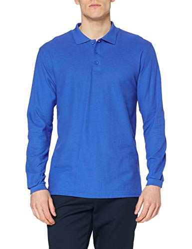 Fruit of the Loom Herren Premium-Langarm Poloshirt, königsblau, S von Fruit of the Loom