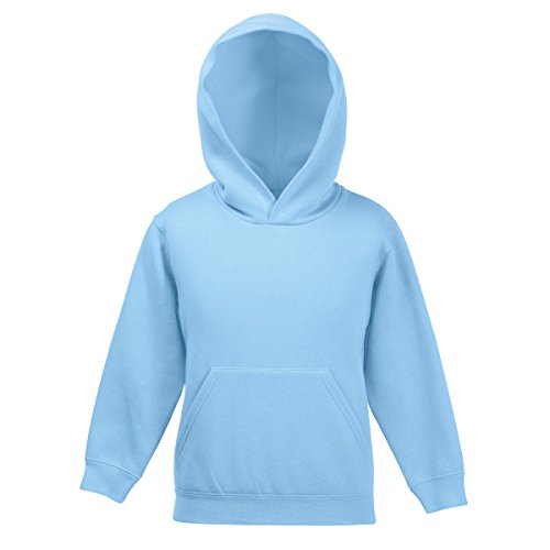 Fotl Kinder-Kapuzenpullover Gr. 9/11, himmelblau von Fruit of the Loom