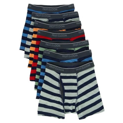 Fruit Of The Loom Boys EverSoft Coolzone Stripe Boxer Brief - 7 Pack, XL von Fruit of the Loom