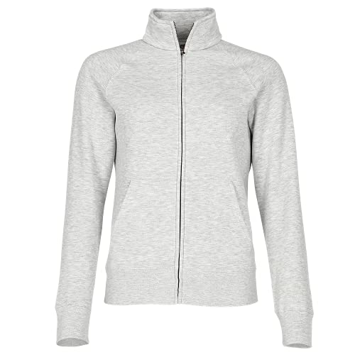 Premium Sweatjacke Lady-Fit - Farbe: Heather Grey - Größe: L von Fruit of the Loom