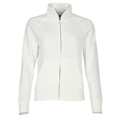 Premium Sweatjacke Lady-Fit - Farbe: White - Größe: XL von Fruit of the Loom