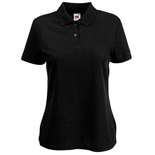 Fruit of the Loom Fit - 65/35 Pique Polo Shirt, Vers.Farben, Schwarz, XX-Large von Fruit of the Loom