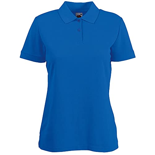 Fruit of the Loom Damen Lady-Fit 65/35 Pique Polo Shirt, Royal Blau, Gr.L von Fruit of the Loom