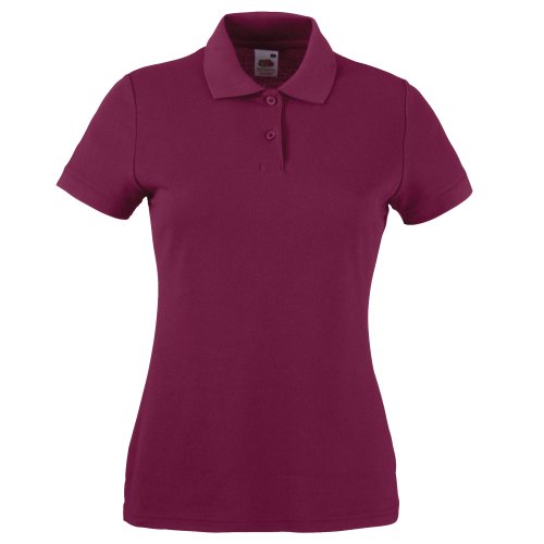 Fruit of the Loom 65/35 Polo Lady-Fit - Farbe: Burgundy - Größe: M von Fruit of the Loom
