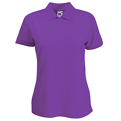 65/35 Polo Lady-Fit - Farbe: Purple - Größe: S von Fruit of the Loom