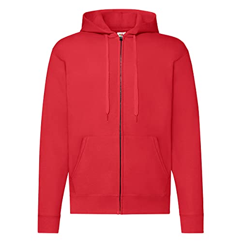 Classic Hooded Sweatjacke - Farbe: Red - Größe: XXL von Fruit of the Loom