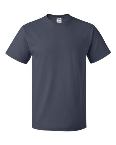 Fruit of the Loom Herren-T-Shirt, kurzärmlig, Grau, marineblau, XXXXXL von Fruit of the Loom