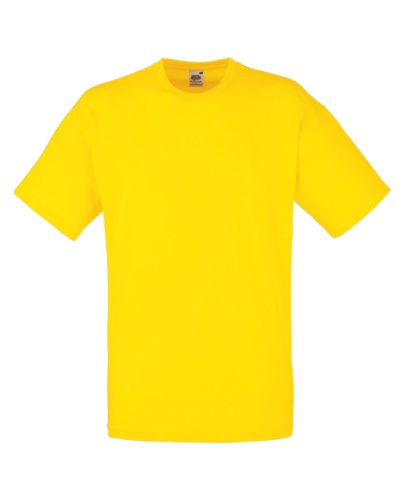 Fruit of the Loom Herren-Kurzarm-T-Shirt Gr. L, gelb von Fruit of the Loom