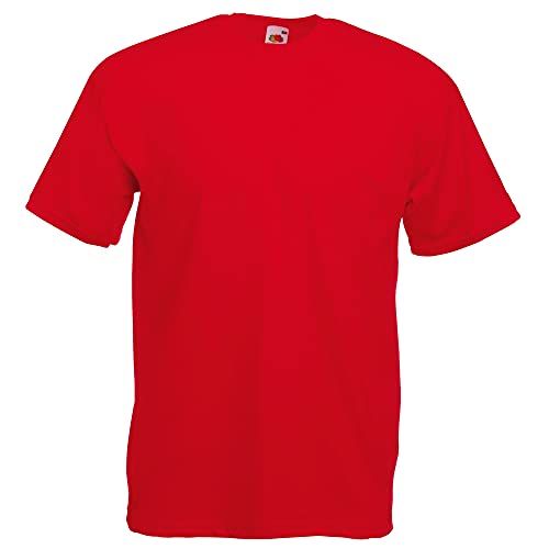 Fruit of the Loom Herren-T-Shirt, kurzärmlig, Grau, rot, L von Fruit of the Loom