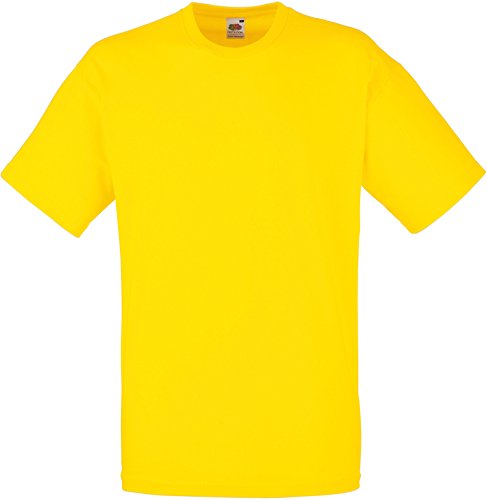 Fruit Of The Loom Herren Kurzarm T-Shirt Large,Gelb - Gelb von Fruit of the Loom