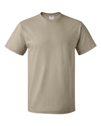 Fruit of the Loom Herren-T-Shirt, kurzärmlig, Grau, beige, S von Fruit of the Loom