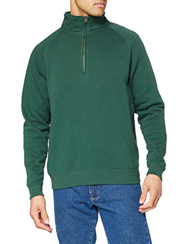 Fruit Of The Loom Herren Premium 70/30 Sweatshirt mit Reißverschluss am Kragen (L) (Flaschengrün) von Fruit of the Loom