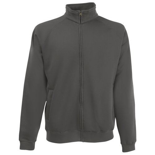 Fruit Of The Loom Herren Sweat-Jacke / Sweatshirt mit Reißverschluss S,Grau - Light Graphite von Fruit of the Loom