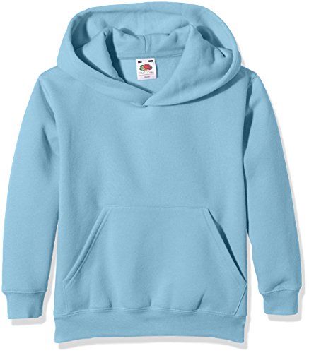 Fruit Of The Loom Unisex Kinder Kapuzenpullover Premium, Blau (Sky), 12-13 Jahre (Herstellergröße: 34) von Fruit of the Loom