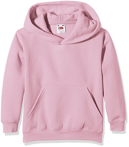 Fruit Of The Loom Unisex Kinder Kapuzenpullover Premium, Pink (Light Pink), 7-8 Jahre (Herstellergröße: 30) von Fruit of the Loom