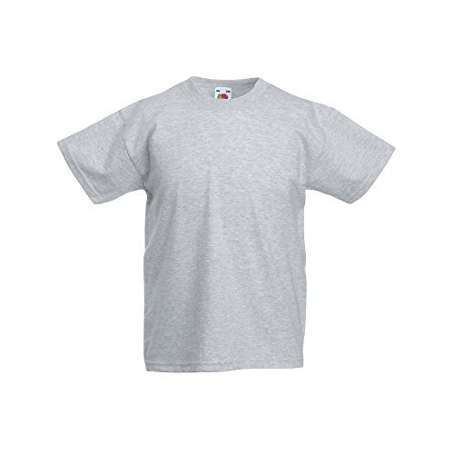 Fruit of the Loom Kinder Original Kurzarm T-Shirt (12-13 Jahre) (Hellgrau) von Fruit of the Loom