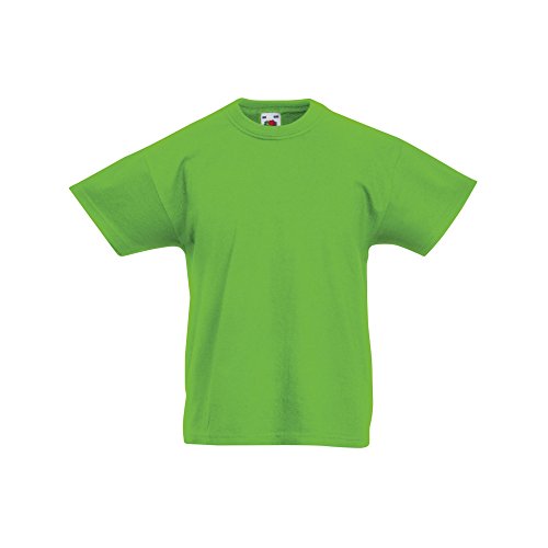 Fruit of the Loom Kinder Original Kurzarm T-Shirt (12-13 Jahre) (Limette) von Fruit of the Loom