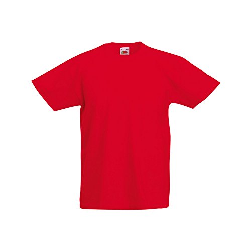 Fruit of the Loom Kinder Original Kurzarm T-Shirt (12-13 Jahre) (Rot) von Fruit of the Loom