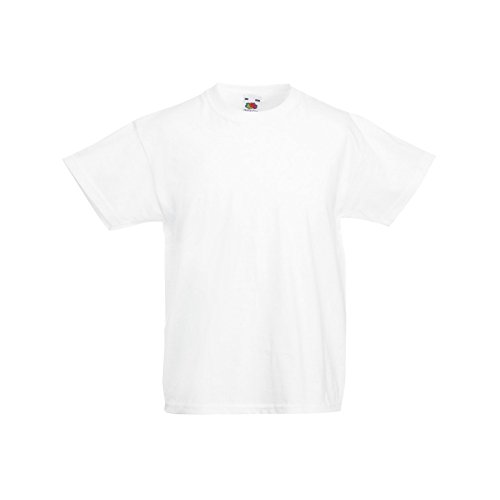 Fruit of the Loom Kinder Original Kurzarm T-Shirt (12-13 Jahre) (WeiÃŸ) von Fruit of the Loom