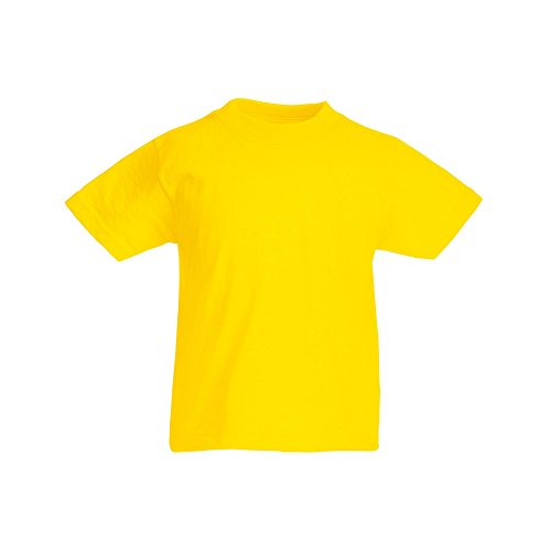 Fruit of the Loom Kinder Original Kurzarm T-Shirt (9-11 Jahre) (Gelb) von Fruit of the Loom