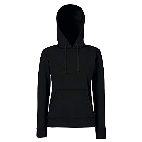 Fruit of the Loom Damen Lady-fit Hooded Sweat Sweatshirt, Schwarz, 36 von Fruit of the Loom