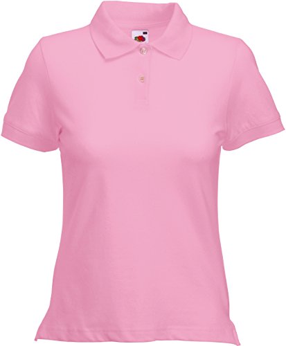 Fruit of the Loom Hochwertiges Damen-Polo-Shirt Gr. S, hellrosa von Fruit of the Loom