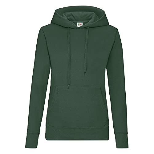 Classic Hooded Sweat Lady-Fit - Farbe: Bottle Green - Größe: M von Fruit of the Loom