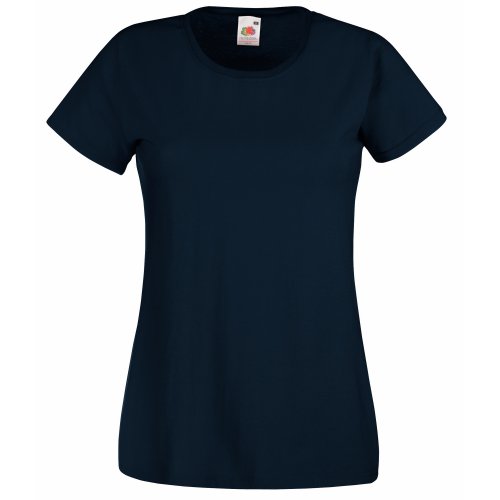 Fruit of the Loom Damen T-Shirt blau dunkelblau XX-Large von Fruit of the Loom