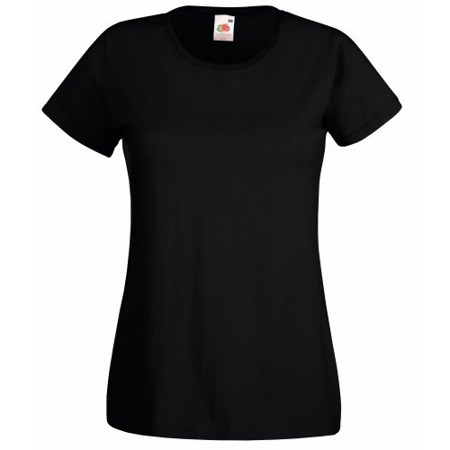 Fruit of the Loom Damen T-Shirt Valueweight T Lady-Fit 61-372-0 Black XXL von Fruit of the Loom