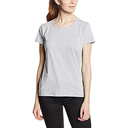 Fruit of the Loom Damen T-Shirt Valueweight T Lady-Fit 61-372-0 Heather Grey XS von Fruit of the Loom