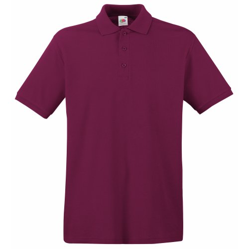 Fruit Of The Loom Premium Polo Shirt für Männer (XL) (Burgunder) XL,Burgunder von Fruit of the Loom