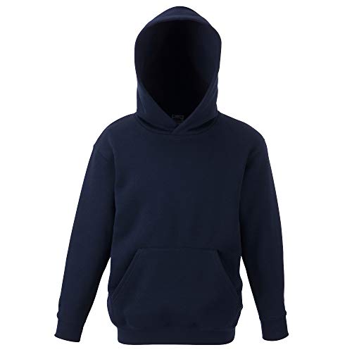 Unisex-Kapuzen-Sweatshirt/Hoodie für Kinder von Fruit of the Loom Gr. 14 Jahre, Dunkles Marineblau von Fruit of the Loom