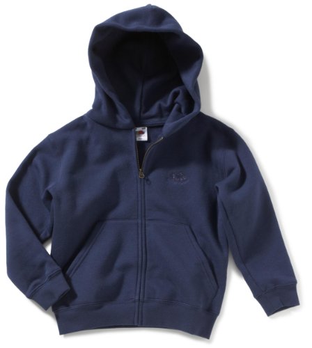 Fruit Of The Loom - Sweat-Shirt - À Capuche - Manches Longues Mixte Bébé - Bleu - Blau (32 Navy) - FR : 8-9 Ans (Taille Fabricant: 128) (Brand size: 128) von Fruit of the Loom