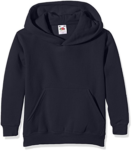 Fruit Of The Loom Unisex Kinder Kapuzenpullover Premium, Blau (Deep Navy), 9-11 Jahre (Herstellergröße: 32) von Fruit of the Loom