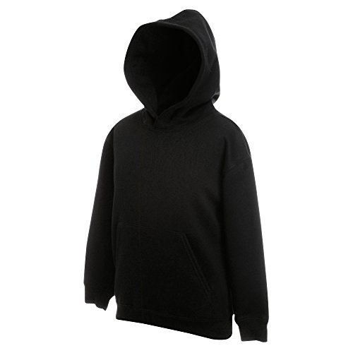 Fruit Of The Loom Unisex Kinder Kapuzenpullover Premium, Schwarz (Black), 14-15 Jahre (Herstellergröße: 36) von Fruit of the Loom